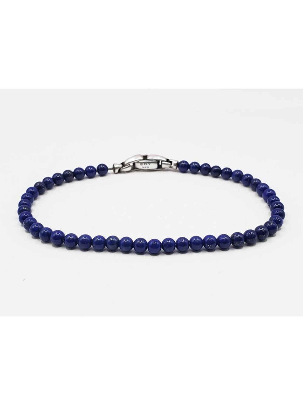 David Yurman Men's Spiritual Beads Bracelet Lapis Lazuli with Sterling Silver